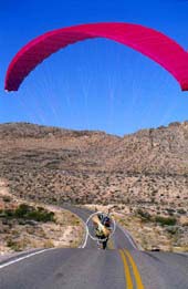paramoteur dcollage route